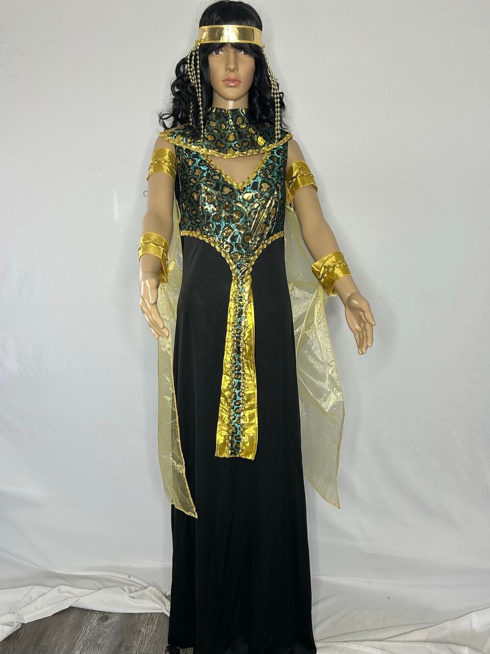 Spirit Queen Cleopatra Costume Adult L 12-14 Dress Cape Headpiece Complete